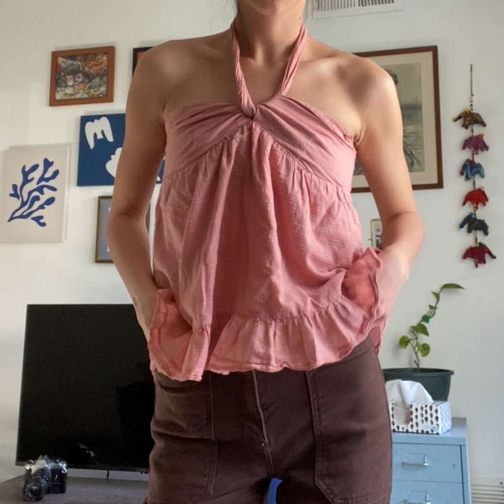 Vintage Gap Halter Neck Ruffled Top